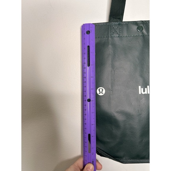 Lululemon Reusable Tote Shopping Bag Lunch Green Yoga Logo - Picture 5 of 8